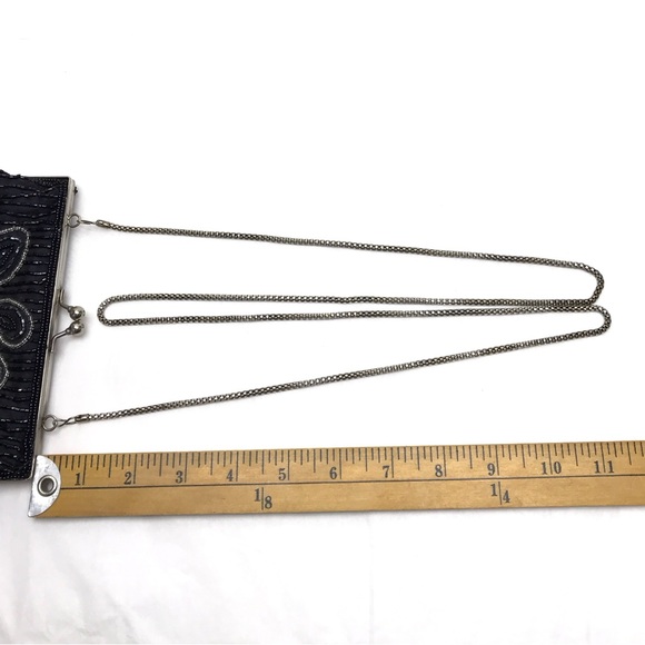 Vintage Black Beaded Purse - Picture 7 of 10